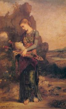 古斯塔夫 莫羅 Thracian Girl carrying the Head of Orpheus on his Lyre 古斯塔夫 莫羅 Thracian Girl carrying the Head of Orpheus on his Lyre